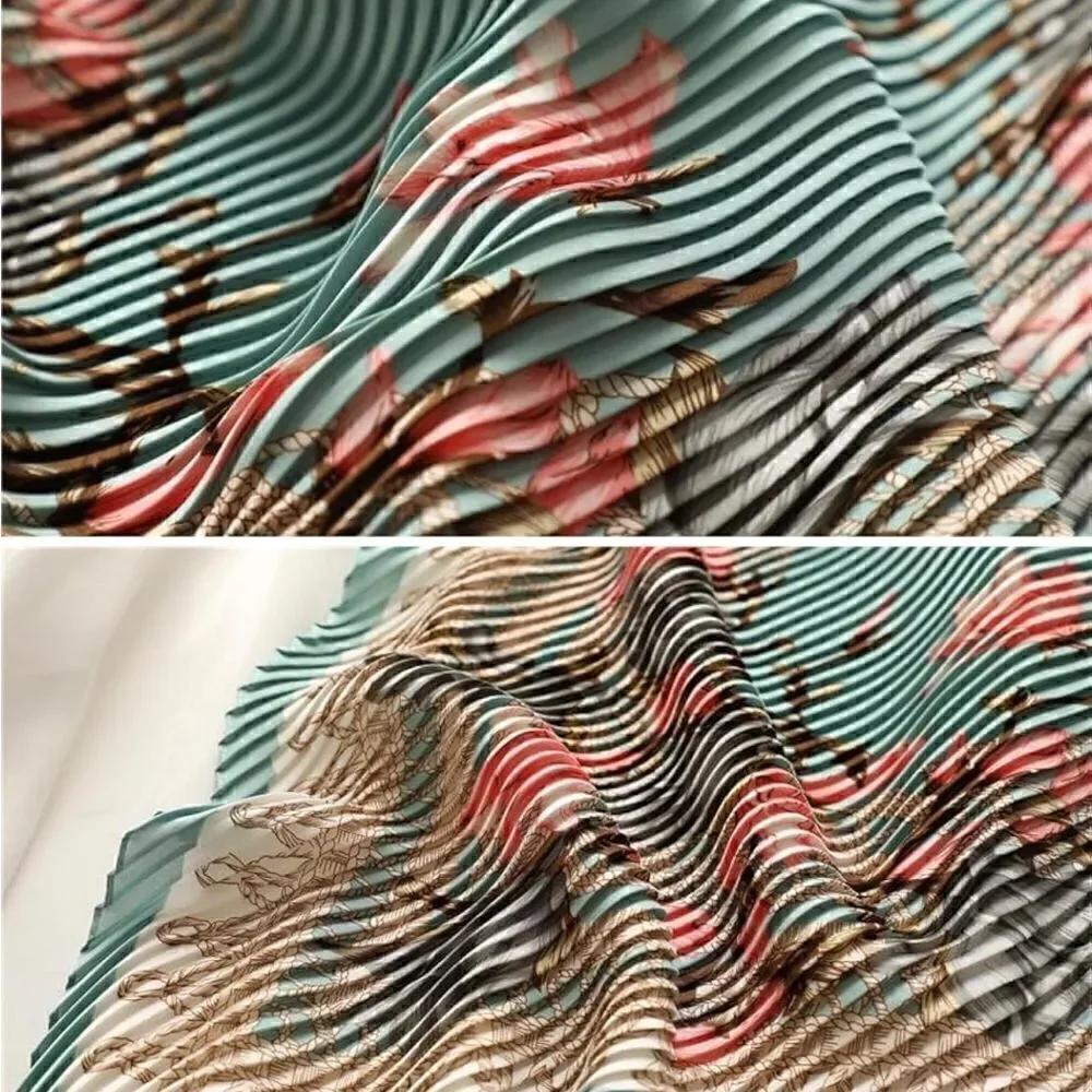 Pleated Blossom Scarf